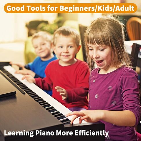 ملصقات ملاحظات لوحة مفاتيح البيانو قابلة للإزالة، 88 ملصقًا ملونًا للوحة مفاتيح البيانو بالحجم الكامل للتعلم، ملصقات مفاتيح البيانو للأطفال المبتدئين، لا يوجد غراء ولا حاجة إلى ملصقات in Kuwait