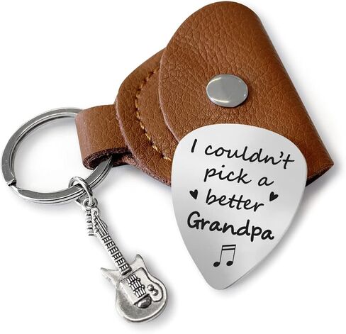 Ptzizi لم أتمكن من اختيار جد أفضل، مجوهرات من الفولاذ المقاوم للصدأ لعازف الجيتار والموسيقي بابا الجد وعيد الأب وعيد الميلاد in Kuwait