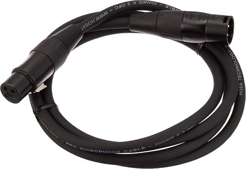 هوسا كيبل ميكروفون HMIC-010 برو، موصلات XLR3F الى XLR3M، طول الكابل 10 قدم، موصلات ريان مطلية بالفضة، 20 ايه دبليو جي × 2 موصلات نحاسية خالية من الاكسجين، درع مضفر بنسبة 90% OFC in Kuwait