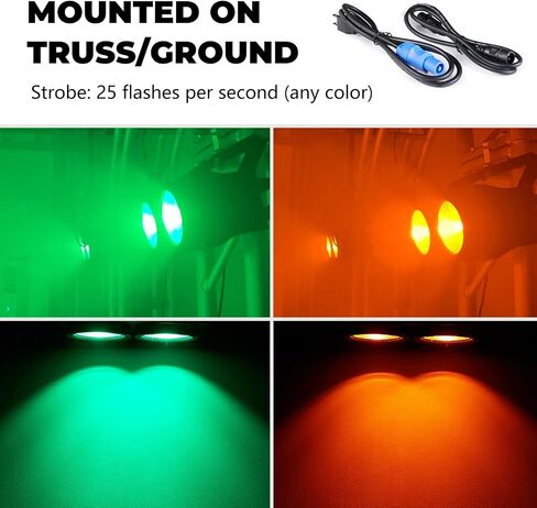 200W LED Blinder Stage Par Light مع COB Light، 2-Head بارد ودافئ أبيض 2 in1 LED Stage Audience Light DJ Wash Light Stage Lighting Party Disco Light، 2x100W RGBWA DMX LED Blinder Light in Kuwait