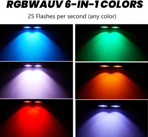 200W LED Blinder Stage Par Light مع COB Light، 2-Head بارد ودافئ أبيض 2 in1 LED Stage Audience Light DJ Wash Light Stage Lighting Party Disco Light، 2x100W RGBWA DMX LED Blinder Light in Kuwait