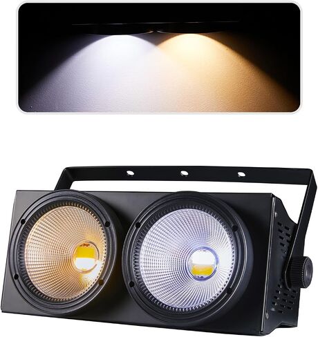 200W LED Blinder Stage Par Light مع COB Light، 2-Head بارد ودافئ أبيض 2 in1 LED Stage Audience Light DJ Wash Light Stage Lighting Party Disco Light، 2x100W RGBWA DMX LED Blinder Light in Kuwait