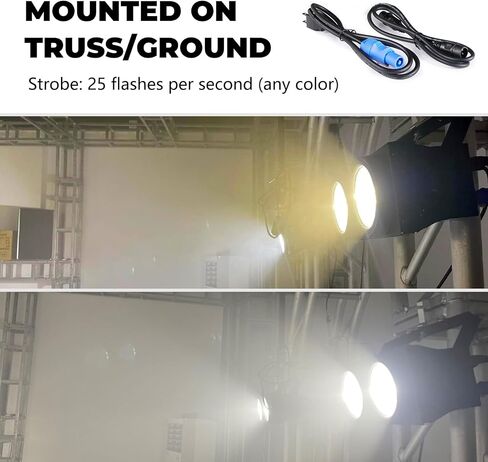 200W LED Blinder Stage Par Light مع COB Light، 2-Head بارد ودافئ أبيض 2 in1 LED Stage Audience Light DJ Wash Light Stage Lighting Party Disco Light، 2x100W RGBWA DMX LED Blinder Light in Kuwait