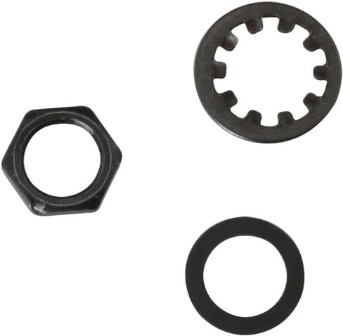 DGBRSM 4 Sets 3/8" Guitar Nut Flat Washer and Locking Washer Metal Hex Nut for US CTS Pots and Jacks, Black in Kuwait