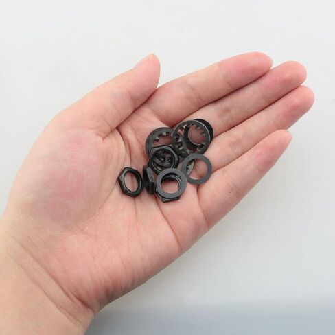 DGBRSM 4 Sets 3/8" Guitar Nut Flat Washer and Locking Washer Metal Hex Nut for US CTS Pots and Jacks, Black in Kuwait