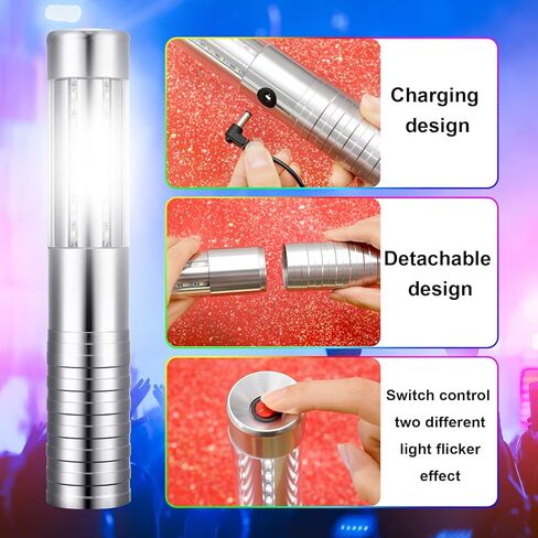 دراجون فلاي دريمز زجاجة اضاءة ليد ستروب باتون قابلة لاعادة الاستخدام مع 3 اوضاع اضاءة للنوادي الليلية وحفلات الزفاف والحفلات والانشطة in Kuwait