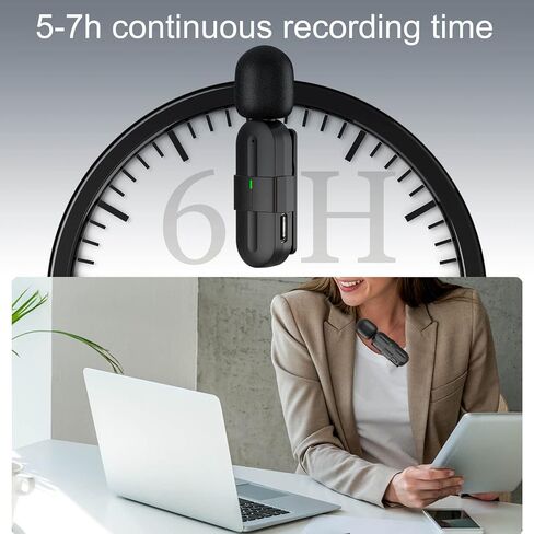 MYBESTFURN Wireless Lavalier Microphone for iPhone iPad, Android Phone,Professional Lapel Mics with Clearer Audio, Mini Microphone for Video Recording, YouTube, Interview, Tiktok, Vlog（2 Pack） in Saudi Arabia