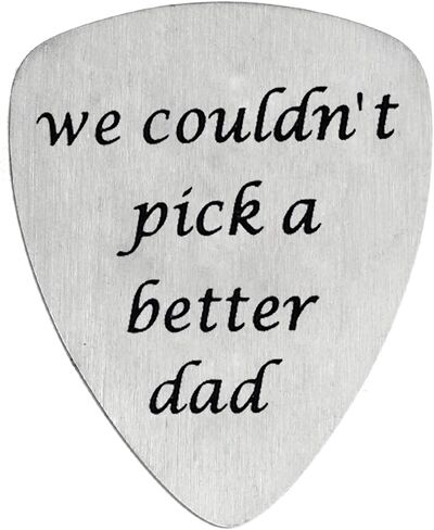We Couldn't Pick a Better Dad Men’s Stainless Steel Guitar Pick Gift for Daddy Papa Father in Saudi Arabia
