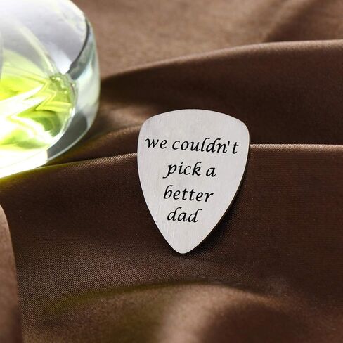 We Couldn't Pick a Better Dad Men’s Stainless Steel Guitar Pick Gift for Daddy Papa Father in Saudi Arabia