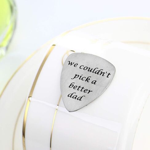 We Couldn't Pick a Better Dad Men’s Stainless Steel Guitar Pick Gift for Daddy Papa Father in Saudi Arabia
