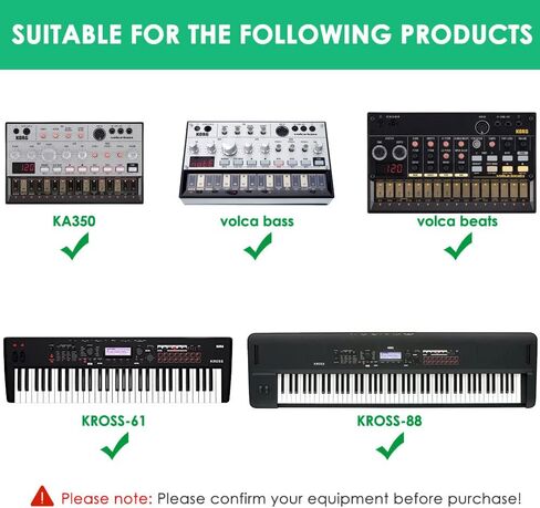 شاحن بديل Mrgru متوافق مع Korg Volca KA350 KROSS-61 KROSS-88 Syth Bass Beats Rhythm Keys Loop Synthesizer مزود سلك الطاقة in Kuwait