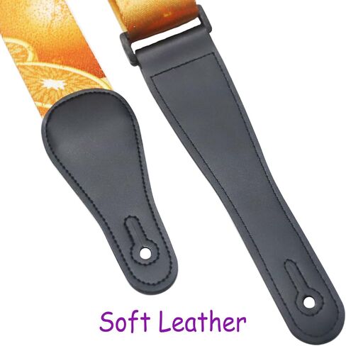 حزام جيتار RAUYIVANY، ألياف البوليستر وأشرطة جيتار جلدية طويلة، زر حزام 2 أقفال حزام 3 اختيارات جيتار، الطول 41-61 بوصة، للجيتار الصوتي الكهربائي in Kuwait