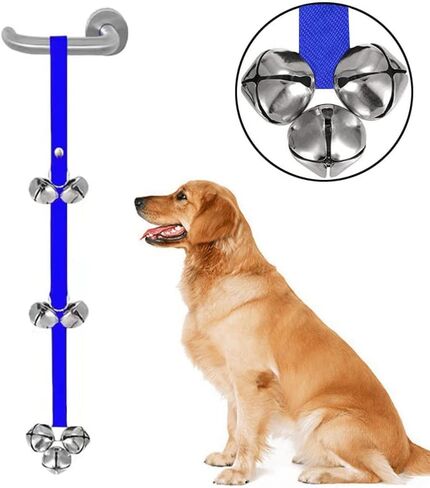 HALLWAYEE Hanging Jingle Bells for Christmas Decor, Decorative Bells, Housebreak,Sleigh Bells Door Hanger – Bells on Leather Strap – Shopkeepers Bell Training Bells, Door Hanging Bells (Fabric) in Kuwait