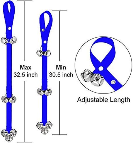 HALLWAYEE Hanging Jingle Bells for Christmas Decor, Decorative Bells, Housebreak,Sleigh Bells Door Hanger – Bells on Leather Strap – Shopkeepers Bell Training Bells, Door Hanging Bells (Fabric) in Kuwait