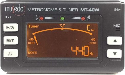 Musedo MT-40W 3-in-1 Digital Wind Instrument Tuner Metronome Tone Generator for Chromatic, Sax, Flute, Clarinet, Windwood. Battery Included (Black) in Saudi Arabia