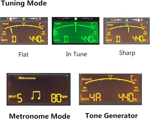 Musedo MT-40W 3-in-1 Digital Wind Instrument Tuner Metronome Tone Generator for Chromatic, Sax, Flute, Clarinet, Windwood. Battery Included (Black) in Saudi Arabia