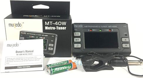 Musedo MT-40W 3-in-1 Digital Wind Instrument Tuner Metronome Tone Generator for Chromatic, Sax, Flute, Clarinet, Windwood. Battery Included (Black) in Saudi Arabia