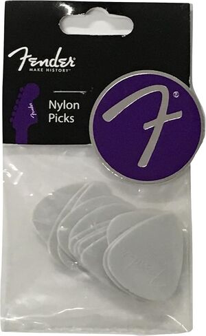 Fender Nylon Guitar Picks 351 Shape, White, 0.46mm, 12-Pack in Saudi Arabia