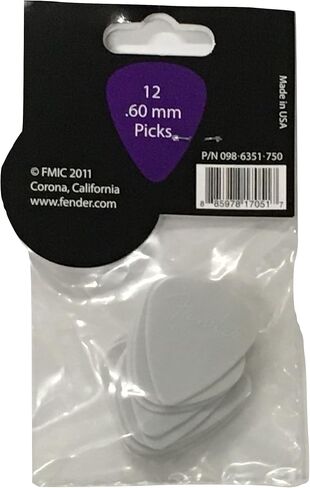 Fender Nylon Guitar Picks 351 Shape, White, 0.46mm, 12-Pack in Saudi Arabia