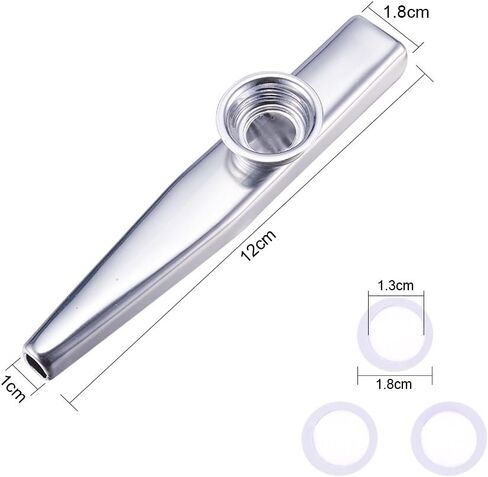 WANDIC Kazoo Flute with 3 Pcs Kazoo Flute Diaphragms, Green Alloy Kazoo Flute Musical Instruments, Good Companion for Guitar, Ukulele and Violin in Saudi Arabia