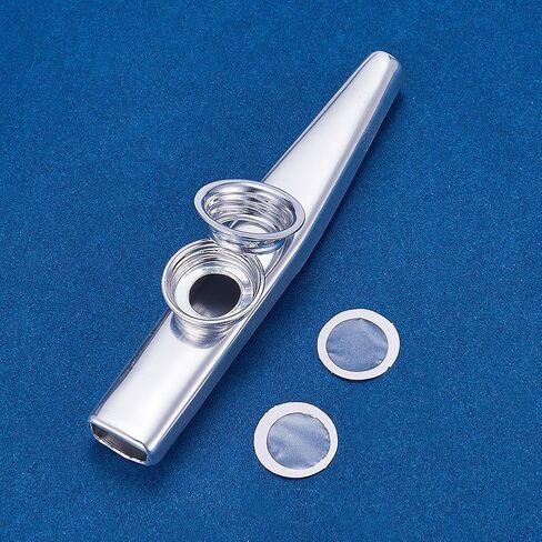 WANDIC Kazoo Flute with 3 Pcs Kazoo Flute Diaphragms, Green Alloy Kazoo Flute Musical Instruments, Good Companion for Guitar, Ukulele and Violin in Saudi Arabia