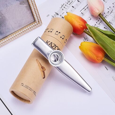 WANDIC Kazoo Flute with 3 Pcs Kazoo Flute Diaphragms, Green Alloy Kazoo Flute Musical Instruments, Good Companion for Guitar, Ukulele and Violin in Saudi Arabia