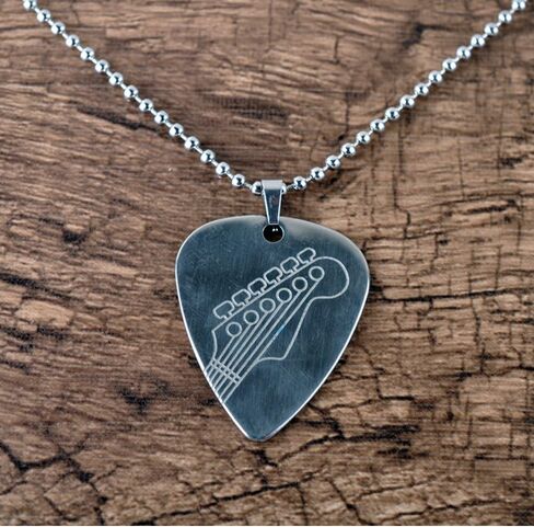 Guitar Pick Necklace, Stainless Steel Guitar Picks, Music Note Pendant Jewelry, Guitar Picks Plectrum, Guitar Accessories For Music Lovers Gifts in Kuwait
