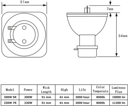 مصابيح جهاز عرض لمبة Kaiweidi Beam 5R 200W للضوء المتحرك للشعاع، مصباح Msd Platinum 5R 200W، شعاع 5R 200W لمبة إضاءة برأس متحرك، شعاع حاد برأس متحرك in Kuwait