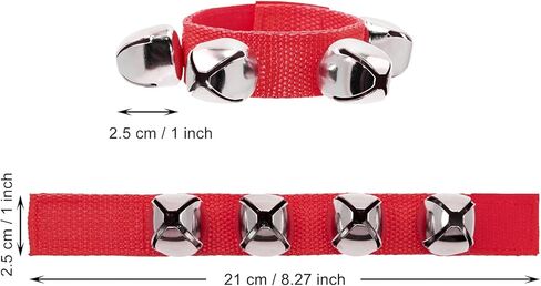 PENTA ANGEL 2Pcs Christmas Wrist Band Jingle Bells Bracelet Musical Instruments for Party Favors Costume Supplies in Kuwait
