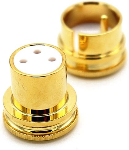 Tertullus 2 Pcs XLR Caps Brass Gold Plated Noise Stopper Dust Proof Shielding Caps Protector (1 XLR Female Caps+1 XLR Male Caps) in Saudi Arabia