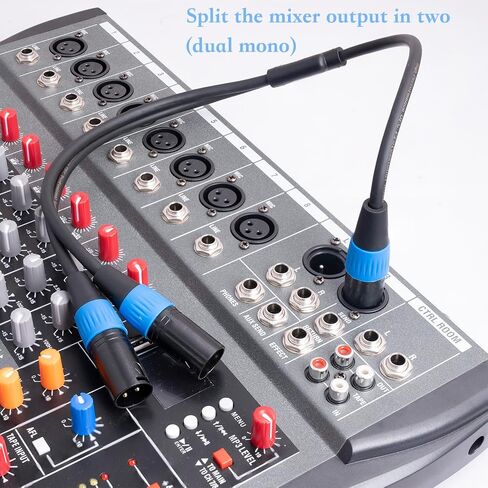 كابل مقسم HUALEU XLR، كابل ميكروفون XLR أنثى إلى ثنائي XLR ذكر Y، كابل XLR 1 أنثى إلى 2 ذكر XLR Y للخلاط، ومضخم الطاقة، والميكروفون in Kuwait