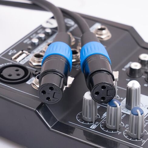 كابل مقسم HUALEU XLR، كابل ميكروفون XLR أنثى إلى ثنائي XLR ذكر Y، كابل XLR 1 أنثى إلى 2 ذكر XLR Y للخلاط، ومضخم الطاقة، والميكروفون in Kuwait