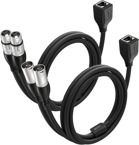 EBXYA 5 Pin XLR to RJ45 Cable - RJ45 to 5 Pin XLR Male/Female Cable 3 feet, 1 Pair in Kuwait
