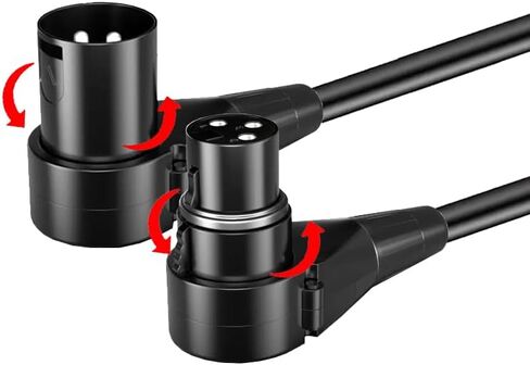 كابل ميكروفون Molan Basics XLR لمكبر الصوت أو نظام PA، جميع الموصلات النحاسية، سترة PVC 6 مم، سلك محمي ممتاز من XLR إلى XLR أسود (مستقيم، 10 أقدام) in Kuwait