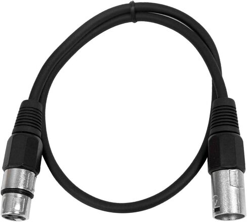 Seismic Audio - SAXLX-2-8 Pack of 2' Black XLR Male to XLR Female Patch Cables - Balanced - 2 Foot Patch Cords in Saudi Arabia