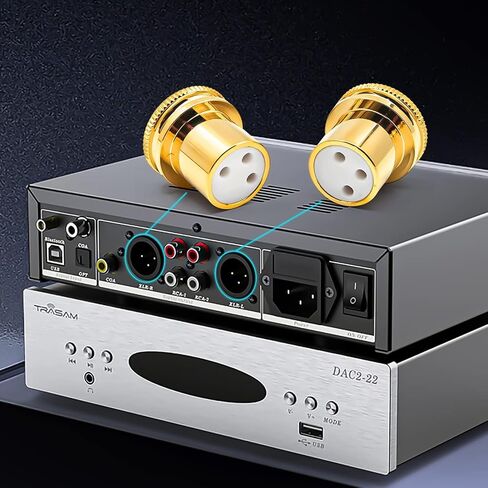 Viborg 2X Female XLR Dust Covers Protective Caps, Noise Reducing Caps, PTFE Insulation, Gold-Plating, Noise Stopper XLR Plug Jack Caps XLR Chassis Cover for Audio Devices with XLR Inputs in Saudi Arabia