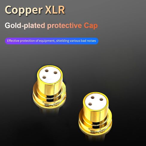 Viborg 2X Female XLR Dust Covers Protective Caps, Noise Reducing Caps, PTFE Insulation, Gold-Plating, Noise Stopper XLR Plug Jack Caps XLR Chassis Cover for Audio Devices with XLR Inputs in Saudi Arabia