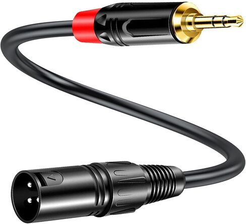 Sairps XLR to 1/4 TRS Stereo Adapter, 6.35mm Dual Channel to 3-pin XLR Male, XLR to 1/4 Balanced Microphone Stereo Audio Converter Adapter Cable -1.64 Feet in Kuwait