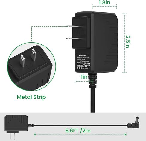 Auspow 9V 850mA Power Supply لدواسات الجيتار وسلك طاقة AC DC 9V، محول 9V لدواسة تأثيرات BOSS، الآلات الموسيقية Roland، التشويه، لوحة مفاتيح Casio، PSA-120، مركز سلبي in Kuwait