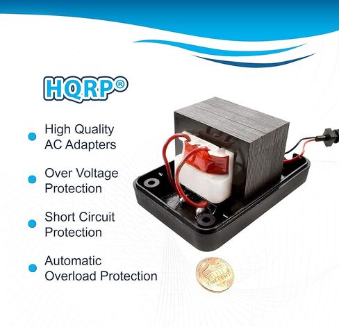 HQRP 16V AC Adapter Compatible with Peavey 03013830 00710160 DeltaFex, DeltaFex Twin, Dual DeltaFex Stereo Effects Processor, PFC-10 Controller, Addverb III Power Supply Cord Transformer, ETL Listed in Saudi Arabia