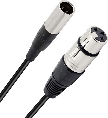 XMSJSIY Mini XLR أنثى إلى XLR ذكر محول كابل الصوت، 3 دبوس XLR إلى Mini 3 Pin XLR سلك كابل ميكروفون لكاميرا ميكروفون Lavalier - قطعة واحدة (Mini XLR أنثى إلى XLR ذكر) in Kuwait