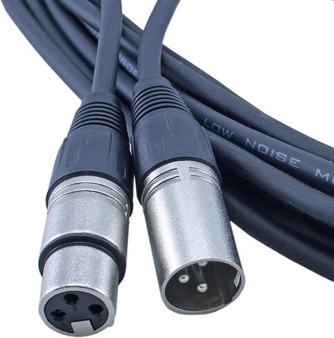 MCSPROAUDIO 2 Pack 50 Foot FT 3 Pin XLR Mic Microphone Cable Male to Female Balanced & Shielded Cables in Saudi Arabia