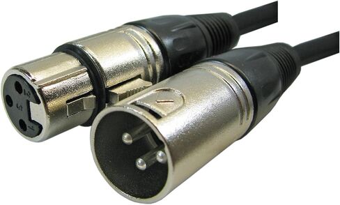 MCSPROAUDIO 2 Pack 50 Foot FT 3 Pin XLR Mic Microphone Cable Male to Female Balanced & Shielded Cables in Saudi Arabia