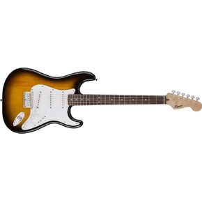 Squier Bullet Stratocaster HT SSS Electric Guitar, Brown Sunburst, Laurel Fingerboard & Professional Series Instrument Cable, Straight/Straight, Black, 10ft in Saudi Arabia