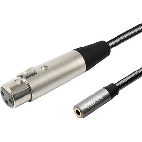محول Oluote XLR إلى 1/8 أنثى، كابل ستيريو XLR إلى 3.5 مم، مقبس صغير متوازن أنثى إلى كابل ميكروفون محول سلك تحويل الصوت (32.8 قدم) in Kuwait
