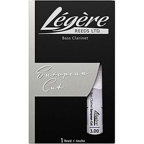 Légère Reeds Premium Synthetic Woodwind Reed, Bass Clarinet, European Cut, Strength 2.50 (BCES2.50)
