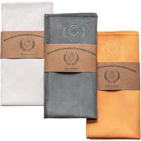 MI&VI Synthetic Chamois Microfiber Instrument Cleaning & Polishing Cloth for Violin, Viola, Cello, Bass, Guitar, Saxophone, Flute 12x12in (Charcoal-Grey)