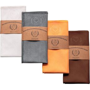 MI&VI Synthetic Chamois Microfiber Instrument Cleaning & Polishing Cloth for Violin, Viola, Cello, Bass, Guitar, Saxophone, Flute 12x12in (Charcoal-Grey) in Kuwait