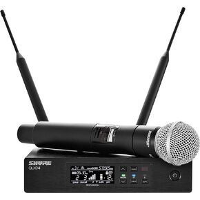 جهاز إرسال ميكروفون لاسلكي محمول باليد من Shure QLXD2/SM58 مع كبسولة SM58 (يُباع جهاز الاستقبال بشكل منفصل) - نطاق G50 in Saudi Arabia