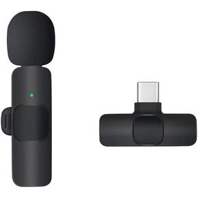 ميكروفونات BeTIM اللاسلكية لنظام Android من النوع C، ميكروفون صغير Lavalier Lapel Mic مع مشبك لاسلكي لتسجيل الفيديو، البودكاست، المقابلة، مدونة الفيديو، يوتيوب (قبعة 1 ميكروفون للنوع C) in Kuwait